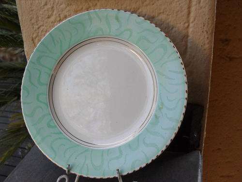 BURLEIGH WARE 1930'S ART DECO "BALMORAL" CAKE/SIDE PLATE