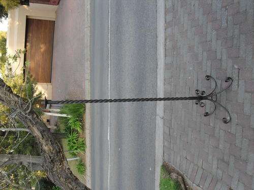 FOR VETCUZ!!!! VERY LARGE (HUGE) WROUGHT IRON CANDLE HOLDER BARLEY TWIST?...SHOWY OUTSIDE PIECE?