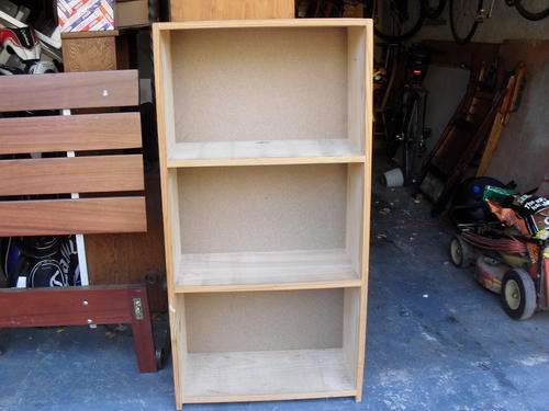 PLAIN AND SIMPLE BOOKCASE OR STORAGE UNIT PINE WOOD. LOW START!