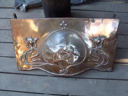 STUNNING ART NOUVEAU COPPER PIECE. FIRPLACE PIECE FLUE???