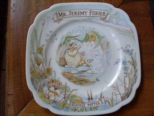 VINTAGE ROYAL ALBERT THE WORLD OF BEATRIX POTTER MR JEREMY FISHER PLATE