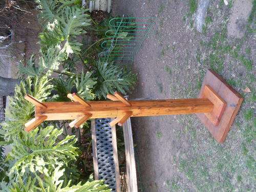 RUDIMENTARY & RUSTIC STURDY PINE COAT OR HAND STAND. GREAT FOR THE FARM, SMALL HOLDING  ETC