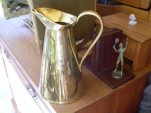 FOR NATABEAR!!!! GORGEOUS ENGLISH MADE (MARKED...CANNOT READ ALL) BRASS JUG OR PITCHER