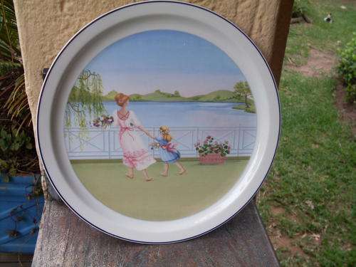 VILLEROY & BOCH LUXEMBOURG THE ROMANTIC SEASON'S PLATE 1 SPRING LAKE SCENE