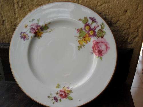 Royal Worcester cake plate pattern Z 259 E????Roses and other flowers Gold Rim