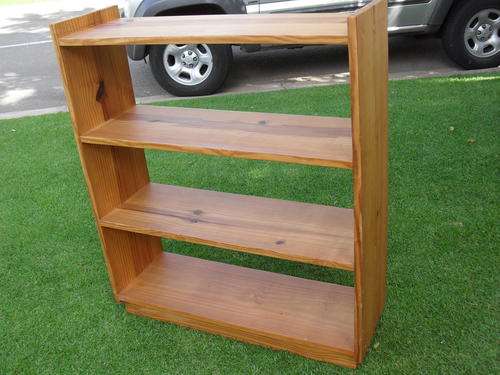 LARGE PINE OPEN BOOKCASE 4 SHELVES ....AGE UNKNOWN???
