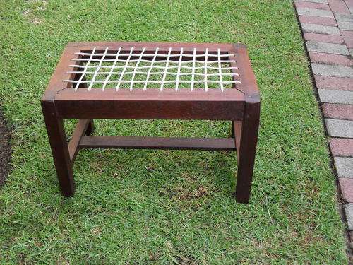 TEAK?? RIEMPIES STOOL (NEW RIEMPIES)