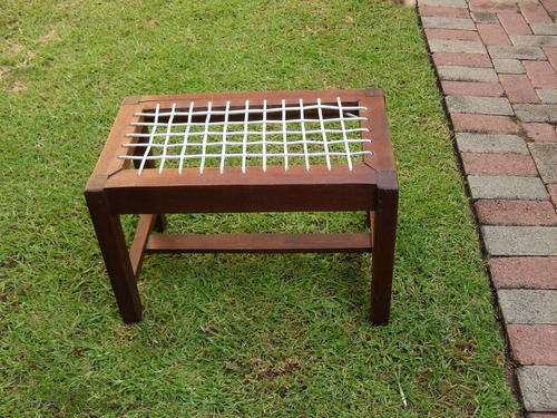 TEAK?? RIEMPIE STOOL NO 2 (NEW RIEMPIES)