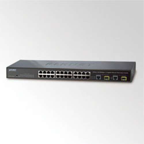 24-Port 10/100Mbps + 2 Gigabit TP / SFP Combo Web Smart Switch
