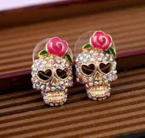 Edgy Sugar Skull Earings