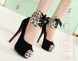 In Stock - Leopard Print Red Bottom High Heels