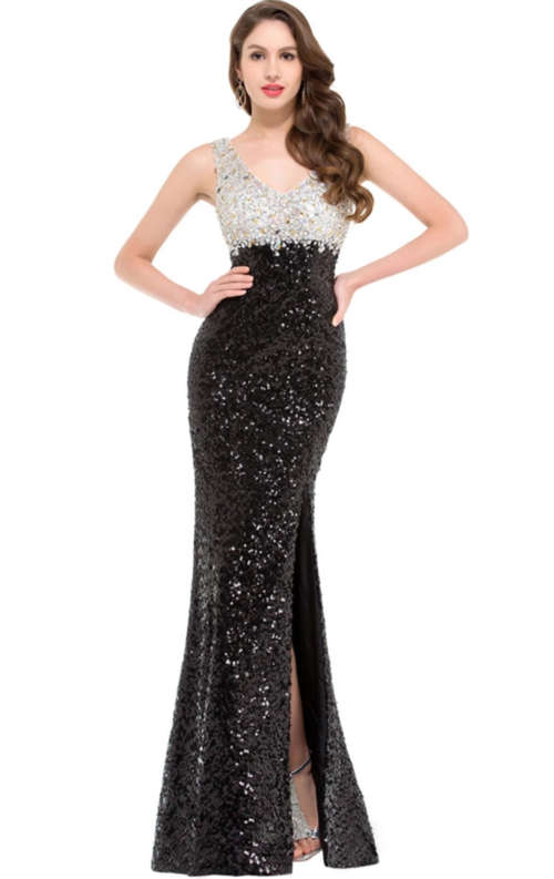 Glamorous Sequin Evening Dress