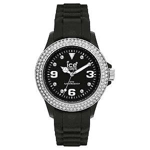 STUNNING BLACK - DIAMOND "ICE" WATCH!!!
