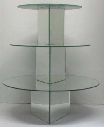 3 Tier Mirror Cake/Cupcake Stand (Round)