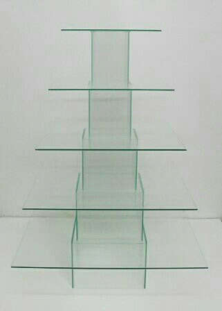 5 Tier Cake/Cupcake Stand Stackable (Glass)