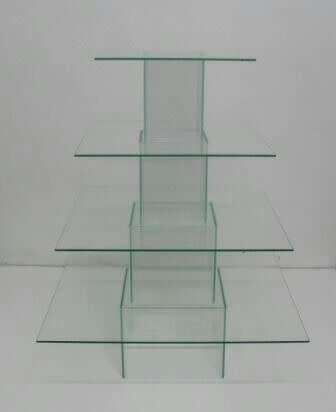 4 Tier Square Cake/Cupcake Stand + FREE Cake Stand