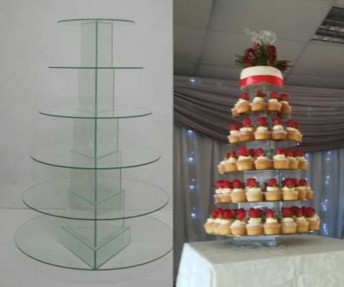 6 Tier Round Glass Cake/Cupcake Stand (Please Read Description Before Ordering)