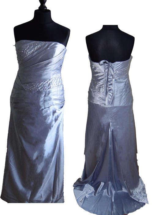 Grey Long Ladies Dress (Ex Display) - Size 10 - REDUCED TO CLEAR