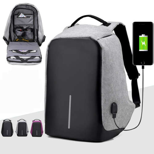 Outdoor Anti-theft Backpack Waterproof Travel Bag With USB Charging Port