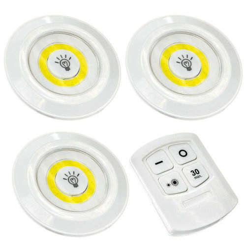 LED LIGHT WITH REMOTE CONTROL SET OF 3