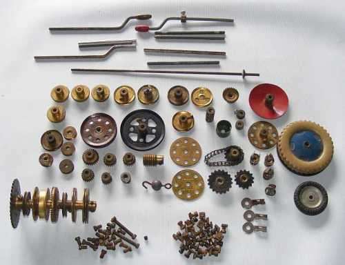 Assorted lot of Meccano pulleys etc.