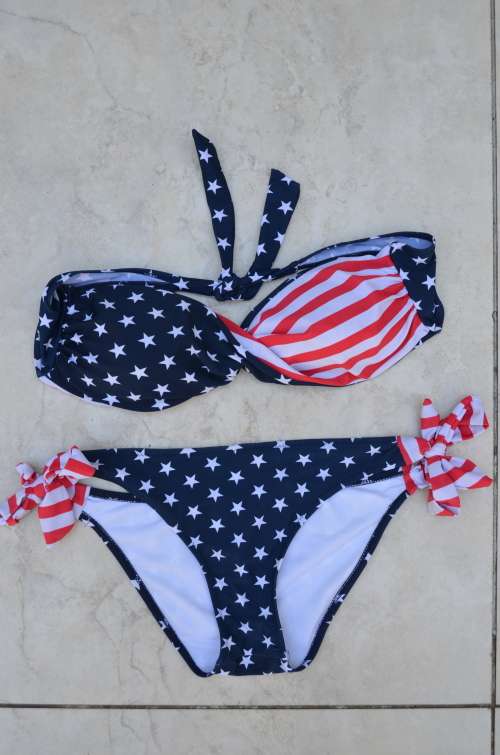 Bikini Love American Flag Bikini
