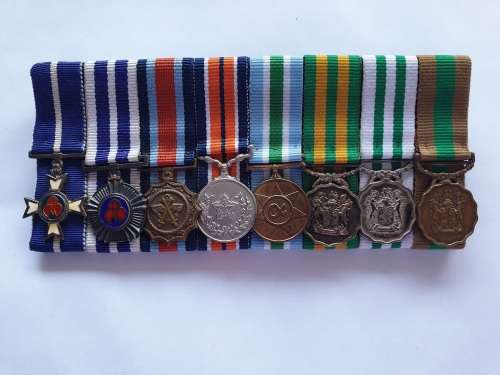 SA Navy miniature medal group - Attributed to WO1