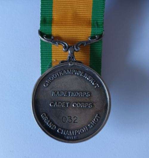 SADF Grand Champion Shot (CADET CORPS) medal - FULL SIZE