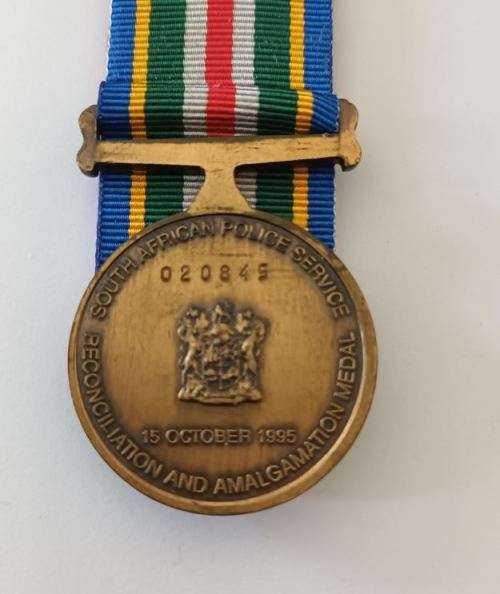 South African Police Service - Reconciliation & Amalgamation medal - Full size & Original