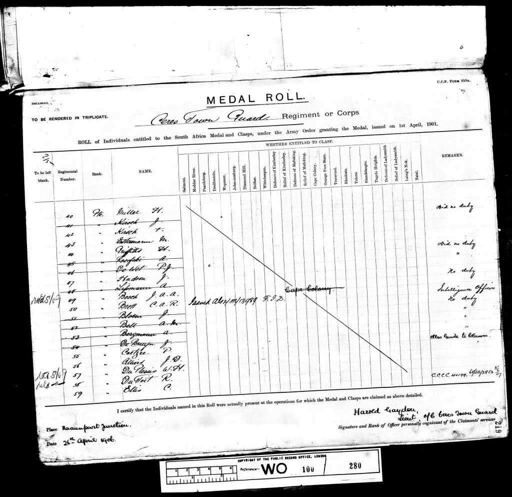 Boer War - QSA medal - Full size - Original - Ceres T.G