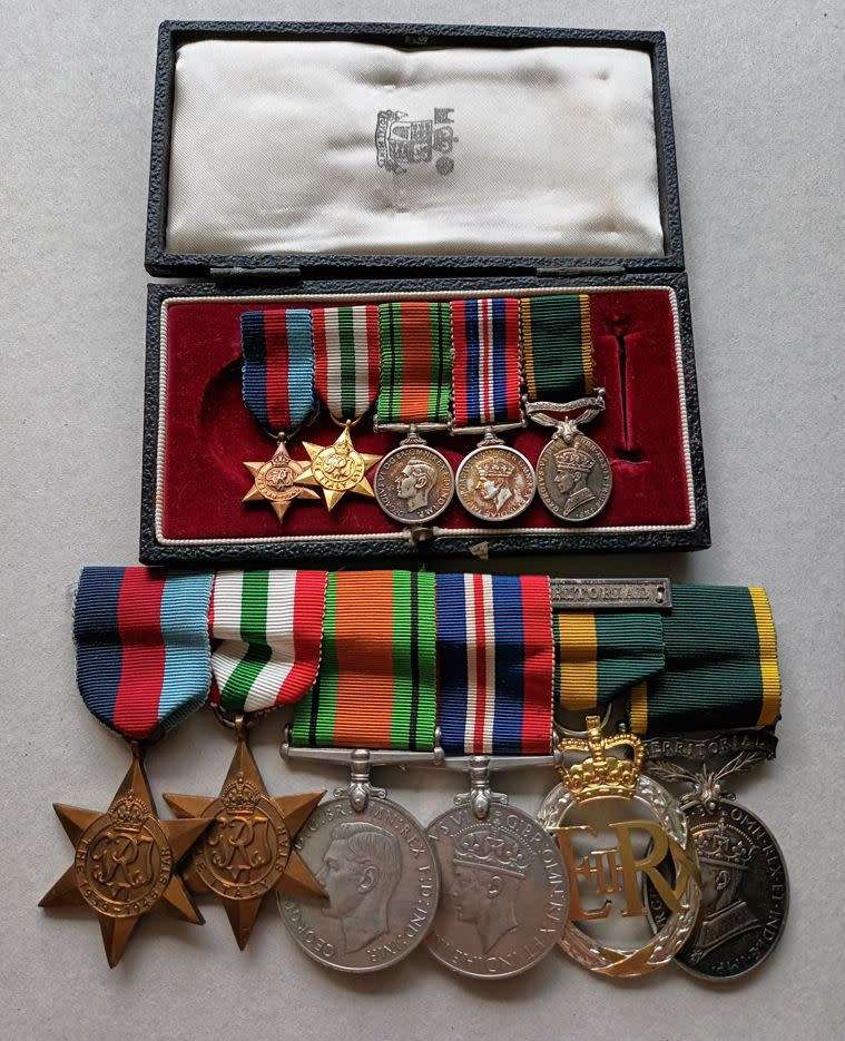 WW2 medal group - With both Officer`s & Other rank`s Efficiency medal