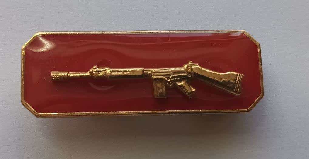 SADF - Army marksman proficiency badge - gold (skiet balkie)