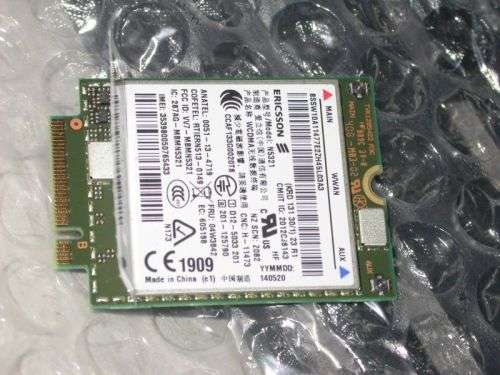 Lenovo thinkpad T440P T440S T440 W540 Ericsson N5321 HSPA+ 04W3842 3G WWAN Card