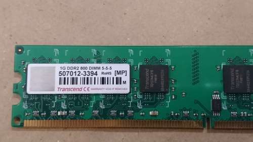 Transcend 1GB DDR2-800 5-5-5 240-pin DIMM Desktop Memory