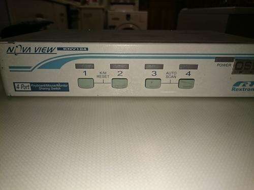 KVM SWITCH 4 PORT WITH CABLES - NO RESERVE