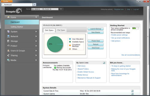 Seagate Business Storage 2 Bay NAS (no drives)