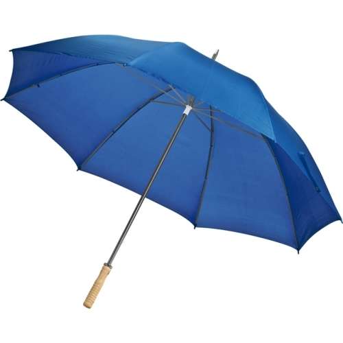 Large umbrella with wooden handle - blue (45190)