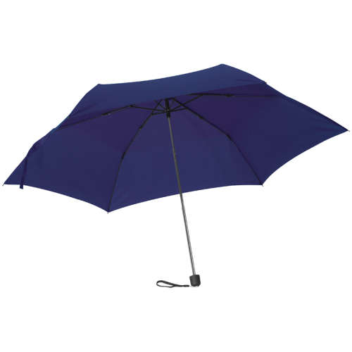 Mini Pongee material umbrella with rubber grip and protective cover - blue (47530)