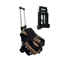 Portable folding luggage trolley
