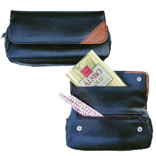 Tobacco Pouch - Synthetic 2 Pipe Foldover