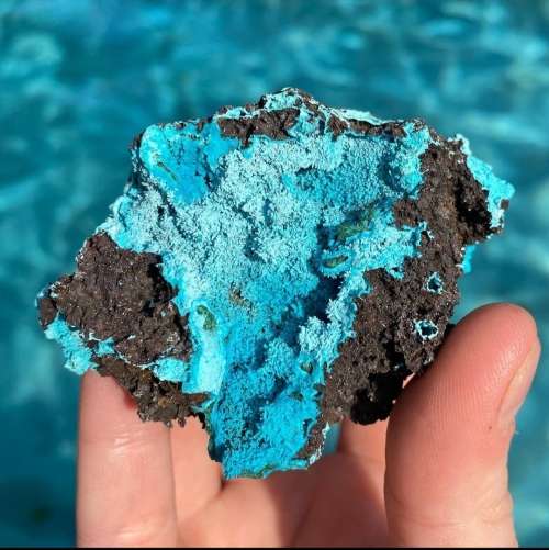Very Rare Double Pseudomorph Chrysocolla from Congo