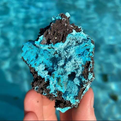 Very Rare Double Pseudomorph Chrysocolla from Congo