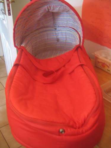 Red with White stars carry cot