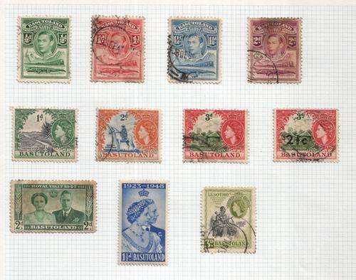 Basutoland Lot of 16 stamps