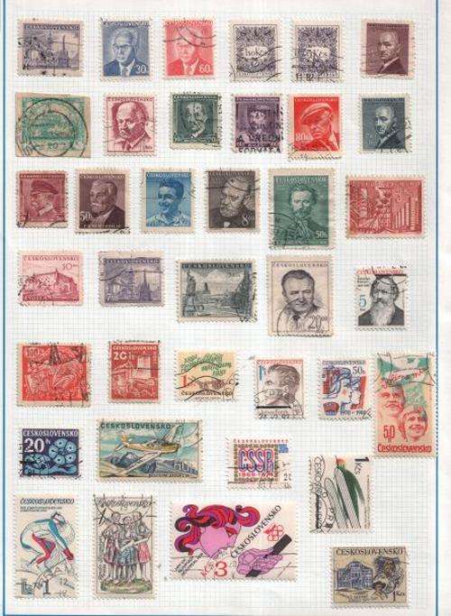 Album page of Stamps from Czechososlovakia (37 Stamps)
