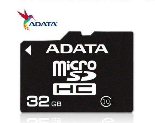 32GB MicroSDHC / 32GB TF Memory Card + Adapter from ADATA - For Your Cell Phone