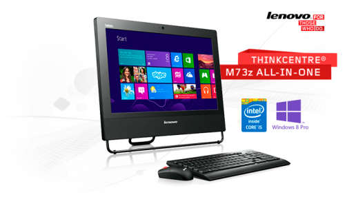 LENOVO THINKCENTRE M73Z AIO INTEL CORE i5-4440s 4GB RAM 500GB HDD 20" LED WIN10PR WARRANTY TILL 2019
