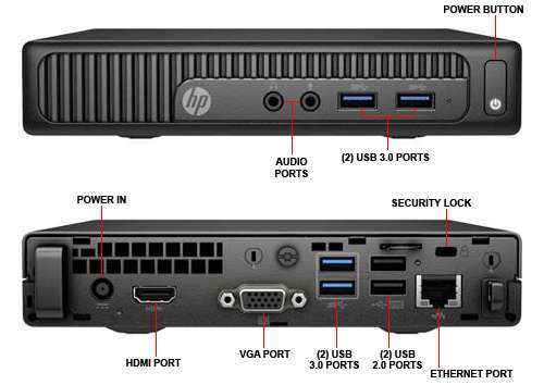 HP 260 G2 DM | 6th GEN CORE i3-6100U | 4GB RAM | 500GB HDD | WIN10 PRO