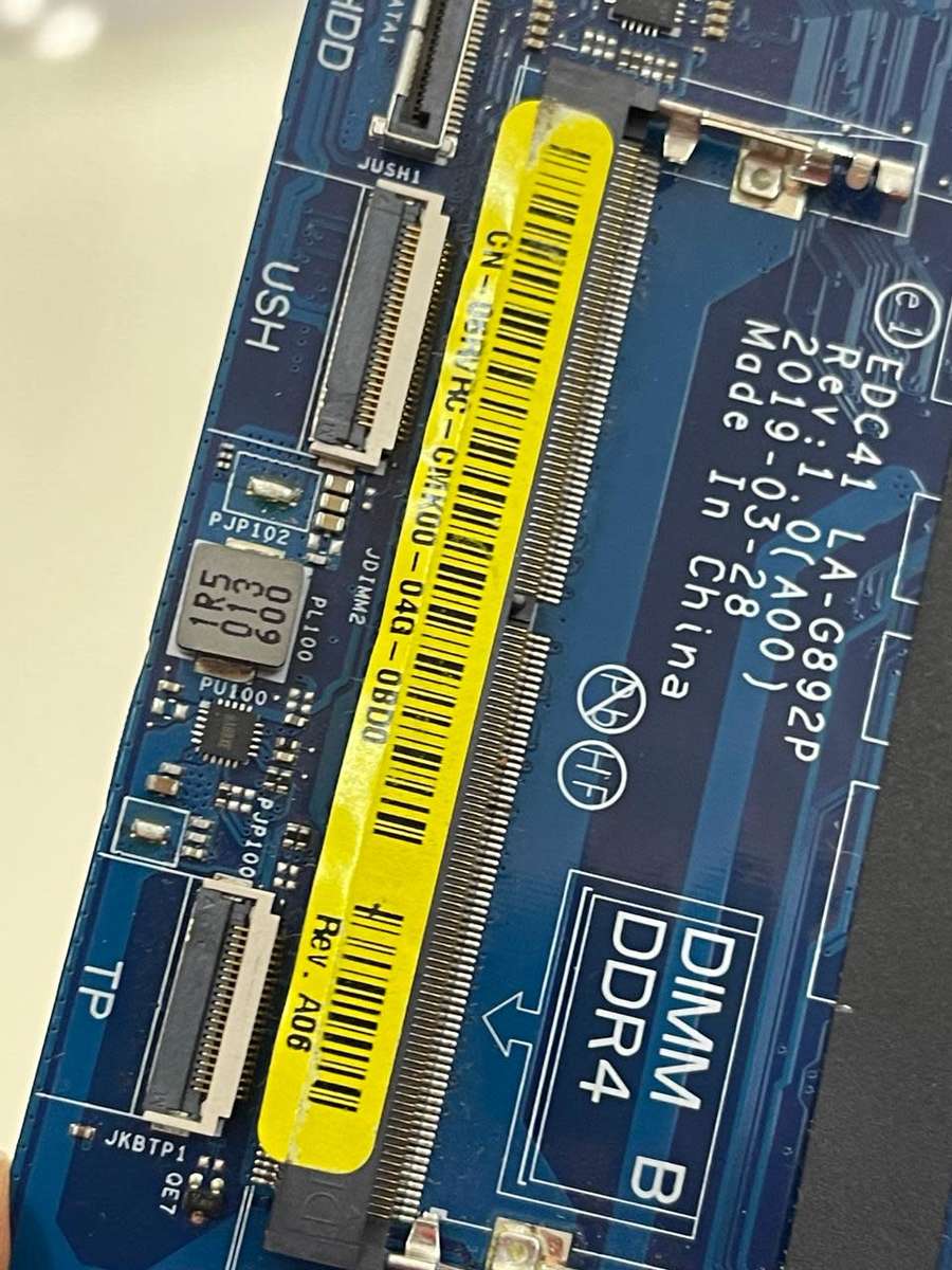 DELL LATITUDE 5400 MOTHERBOARD (INTEL CORE i7-8665 CPU) CN-06RVRC EDC41 LA-G892P SRF9W