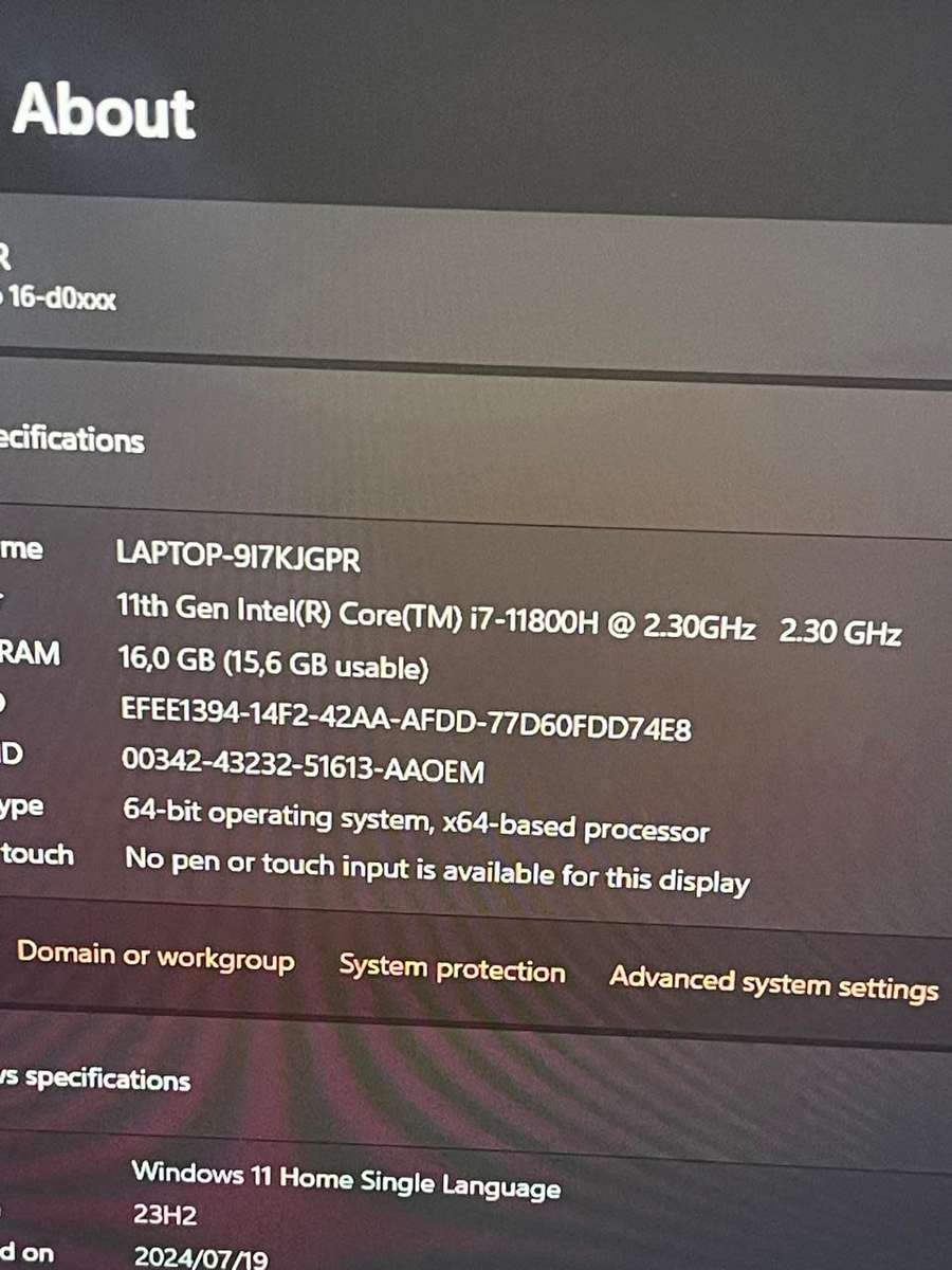 HP  VICTUS 16 GAMING | 4GB NVIDIA RTX 3050 Ti | 11th GEN CORE i7-11800H | 16GB RAM | 512GB SSD WIN11